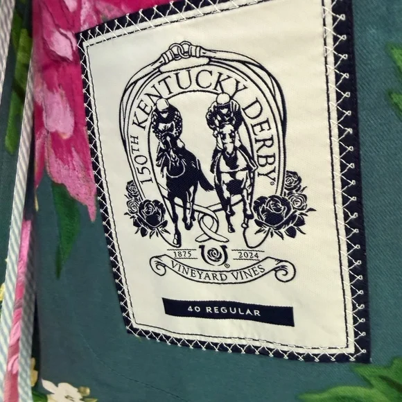 Men’s Kentucky Derby/Oaks Cotton-Linen Floral Blazer - Picture 6 of 8